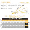Rampa per Sedia a Rotelle Pieghevole con Guide Laterali 61x72 cm in Lega di Alluminio Argento e Nero