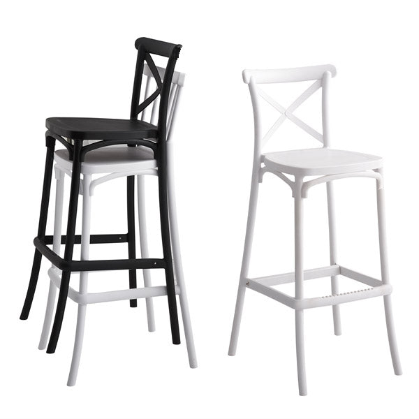 Set 4 Sgabelli 40x36x91 cm in Polipropilene Pompei Tortora