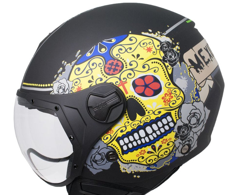 Casco Jet per Scooter Visiera Sagomata CGM Cancun 107S Nero Opaco