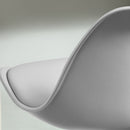 Set 2 Sgabelli da Bar 38x42x82-104 cm con Schienale e Poggiapiedi in PP Pelle PU e Acciaio Grigio      