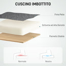 Sedia da Ufficio Massaggiante e Riscaldata Reclinabile con Poggiapiedi in Tessuto Effetto Lino Grigio      