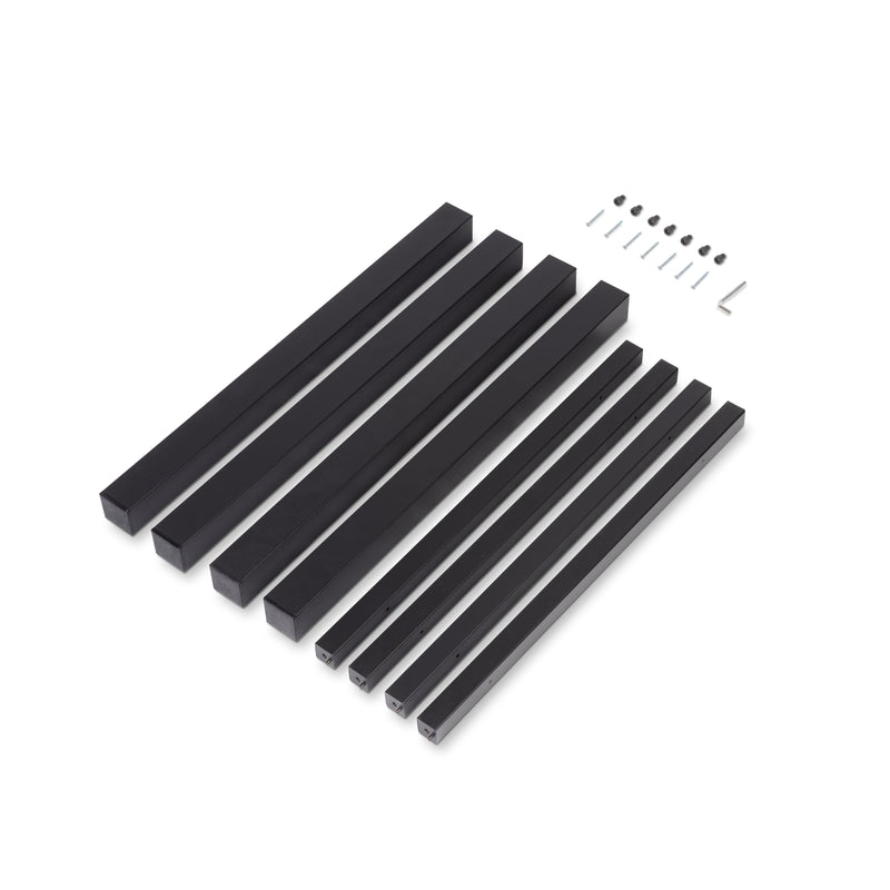 Set Struttura e Gambe Tavolo 750x750 mm in Acciaio Emuca Nero