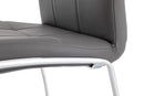 Set di 4 Sedie in Similpelle Morbida 85x55x50 cm TFT DC Grigio