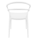 Set 4 Sedie da Giardino in Polipropilene Vandi Tortora