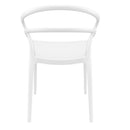 Set 4 Sedie da Giardino in Polipropilene Vandi Bianche