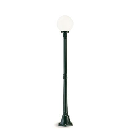 Lampada Palo Medio per Giardino Colore Nero Diametro 25Cm per Esterno Linea Sfera Livos