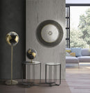Tavolinetti Dublino Coppia Ø50,5x61,5 - 40,5x57 cm in Ferro e Vetro Nero