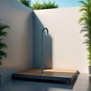 Doccia da Giardino in Alluminio Soffione I-switch Rotondo Sined Luna Alu Sensor Grigio 