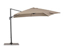 Ombrello a Braccio da Giardino 8 Stecche 300x300x235h cm Telo in Poliestere Siviglia Antracite e Tortora