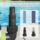 Pompa a Immersione 400W per Acqua Sporca/Pulita 7m Profondità Max 9,000L/h Gestisce Particelle fino a 15mm Interruttore a Galleggiante Verde      