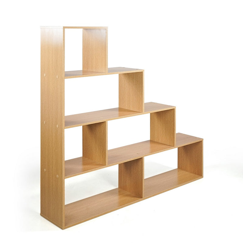 Libreria a scala 145x145x29 cm in rovere naturale