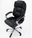 Sedia Poltrona Presidenziale da Ufficio in Similpelle Bozzini King Nero