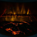 Camino Elettrico da Terra Effetto Fiamma 1800W Nero 