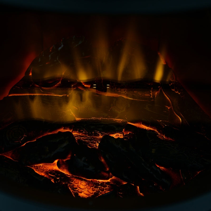 Camino Elettrico da Terra Effetto Fiamma 1800W Nero 