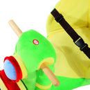 Cavallo a Dondolo per i Bambini in Legno Motocicletta Verde 