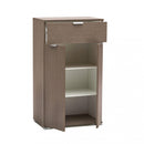 Mobiletto con 2 Anta e 1 Cassetto 60x38x103 h cm in Truciolare bilaminato Rovere Grigio