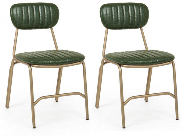 sconto Set 2 Sedie 44x55x80h cm Addy Verde Scuro