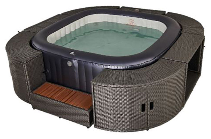 Mobiletto SPA con Ante per Vasca Idromassaggio Quadrate 110x30x58 cm Grigio