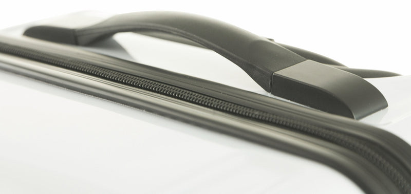 Set 2 Valigie Trolley Rigide in Policarbonato 4 Ruote TSA Soriani Bianco