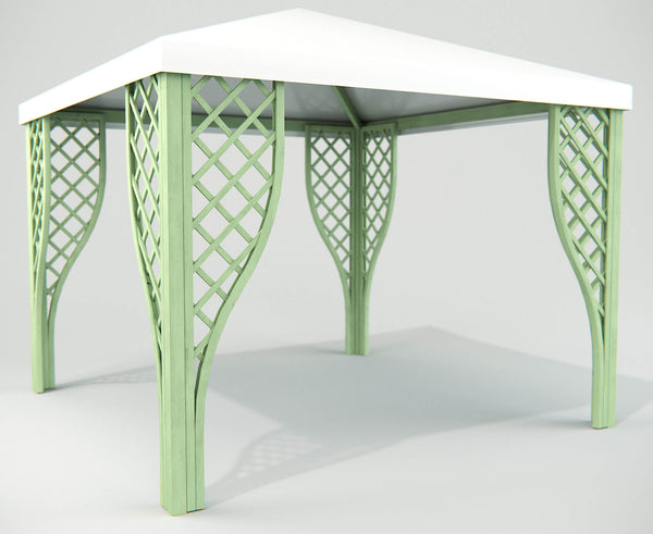 Gazebo da Giardino in Legno 3x3m con Copertura in PVC Taini Calice Pocket Salvia prezzo