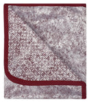 Copridivano con Penisola Destra in Poliestere e Cotone Bordeaux Varie Misure