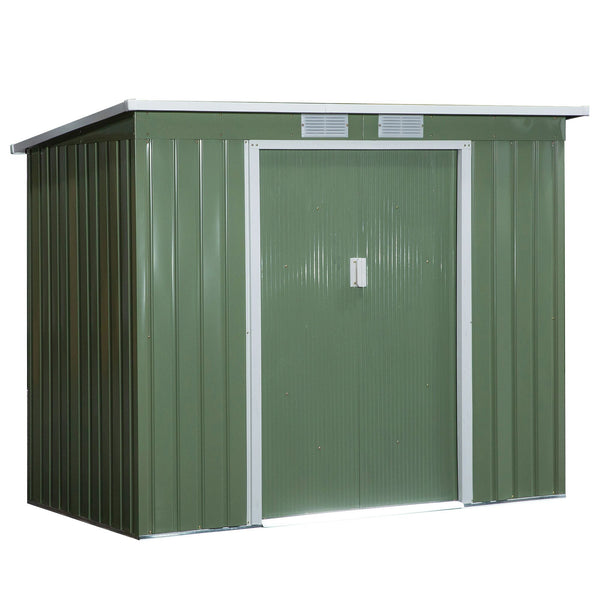 Casetta Box da Giardino 213x130x173 cm in Acciaio Verde prezzo
