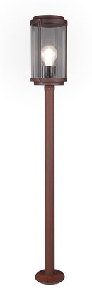 Lampada Palo da Esterno Attacco E27 in Alluminio Ruggine