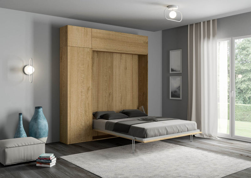 Letto Matrimoniale a Scomparsa Salvaspazio Kentaro H250 cm Marrone