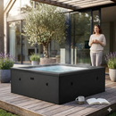 Piscina Spa Vasca Semi-Rigida 180x180x70 cm NetSpa Idaho 6 Posti in PVC Nero Carbone