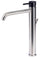 Rubinetto Miscelatore Monocomando Lavabo Alto in Acciaio Inox Maniglia Carbone