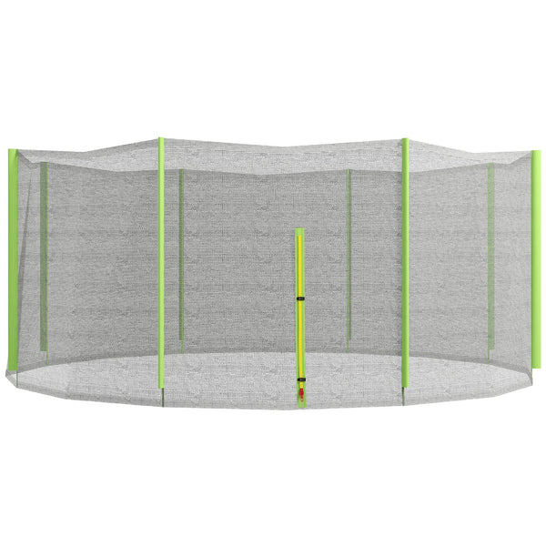 Rete di Protezione per Trampolini a 8 Pali con Ingresso con Cerniera Ø366x180 cm in PE Nero e Verde acquista
