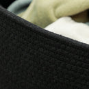 Cesto Portabiancheria Pieghevole con Manici 88L Ø56x35.5 cm in Cotone Naturale Nero 