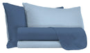 Set Lenzuola Sopra Sotto e Federe Doubleface Avio\/Azzurro Varie Misure