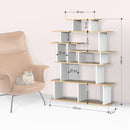 Libreria design 120x29,2x149 cm Apollon bianco antracite