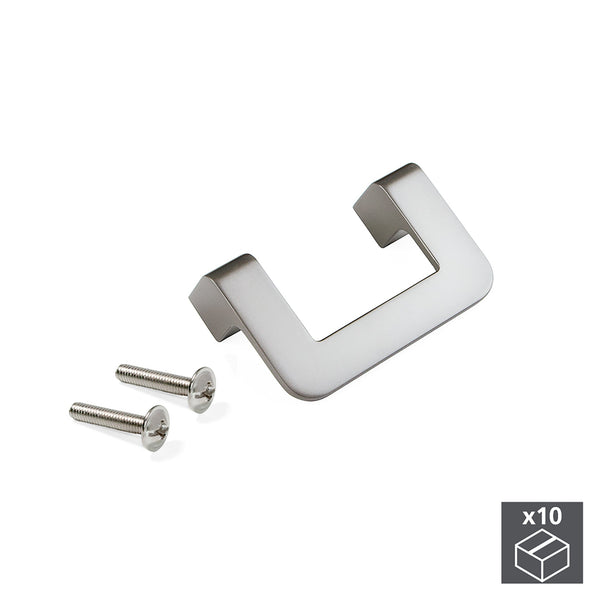 prezzo Maniglie per Mobile Interasse 64 mm Zama Colore Nichel Satinato 10 Pezzi Emuca