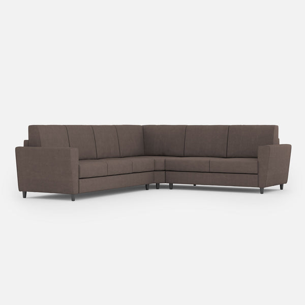Divano Angolare 6 Posti 288x228x85 cm Yasel in Tessuto Talpa prezzo