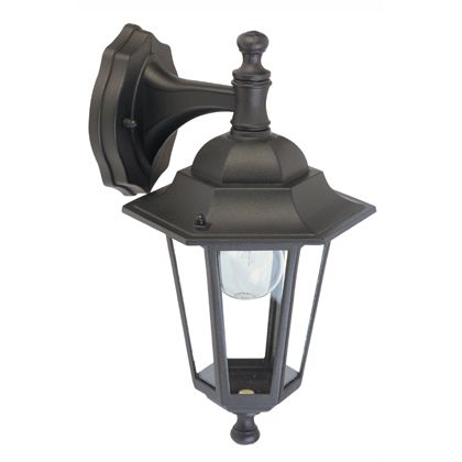 Lampada Applique in Basso Colore Nero per Esterno Linea Mini Esagonale Sovil acquista