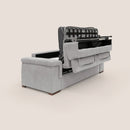 Divano Letto 3 Posti 240x100x95 cm in Tessuto Grigio Chiaro