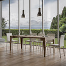 Consolle Allungabile 90-302x42x77 cm in Nobilitato Marrone