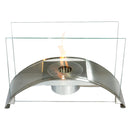 Camino a Bioetanolo da Pavimento 30x50 cm Karlsen Ancona Acciaio