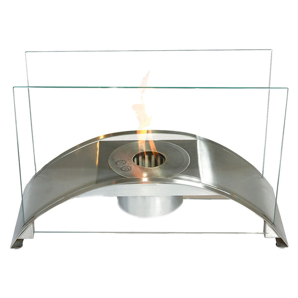 acquista Camino a Bioetanolo da Pavimento 30x50 cm Karlsen Ancona Acciaio