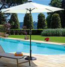 Ombrellone da Giardino in Alluminio Ø2,70m con Luci e Bluetooth Vorghini Trendy Antracite e Ecrù