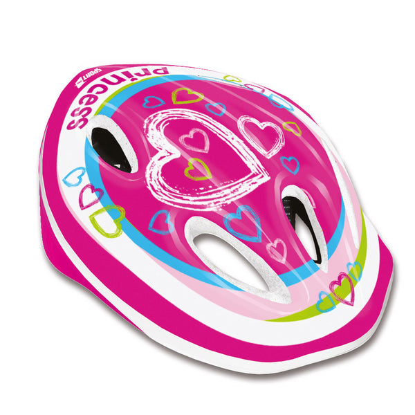 sconto Casco EASY GIRL Aereodinamico per Bambini Misura 52-56 cm con Fori di Aerazione Rosa o Fucsia