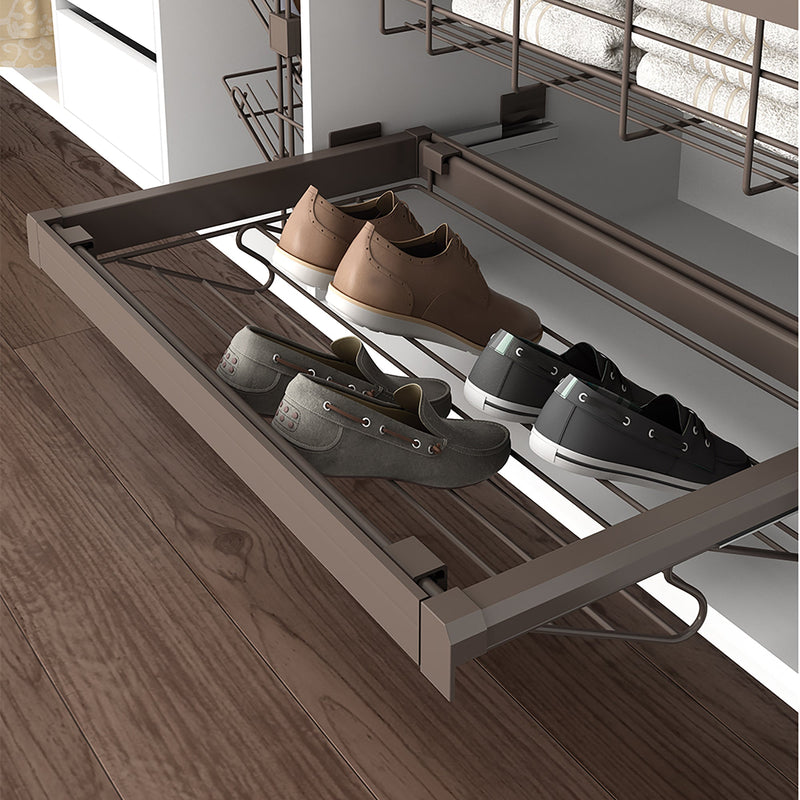 Cassetto Porta Scarpe Scarpiera per Armadio 90 cm Emuca Moka