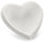 Coppetta a Forma di Cuore 21x9,5x7 cm in Porcellana Kaleidos Cupido Bianca