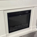 Camino Elettrico da Pavimento 109x102x21,5 cm Effetto Fiamma 1500W Sined Lipari Bianco