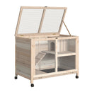 Conigliera Gabbia per Conigli 91,5x53,3x73 cm 2 Piani in Legno