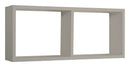 Mensola Rettangolare 2 Scomparti da Parete 70x30x15,5 cm in Fibra di Legno Morgana Marrone Talpa