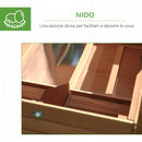 Pollaio Gabbia per Galline da Esterno con Zona di Corsa e Nido in Legno 190x81x103 cm 