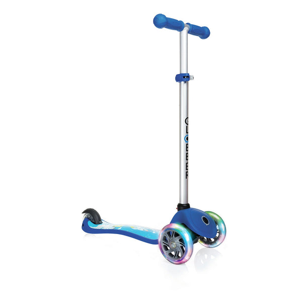 Monopattino a 3 Ruote a LED 3 Altezze Max 50Kg Globber PRIMO Fantasy Lights Up Universo Blu sconto